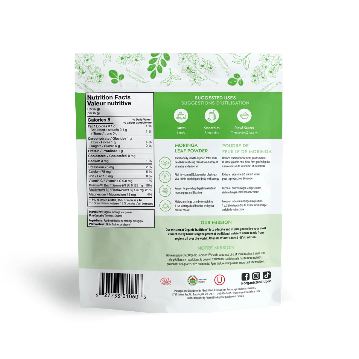 Organic Moringa Leaf Powder - Nutritious Superfood Supplement