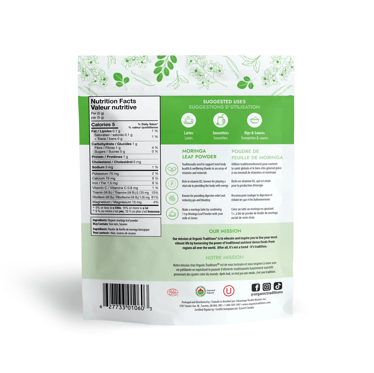Organic Moringa Leaf Powder - Nutritious Superfood Supplement