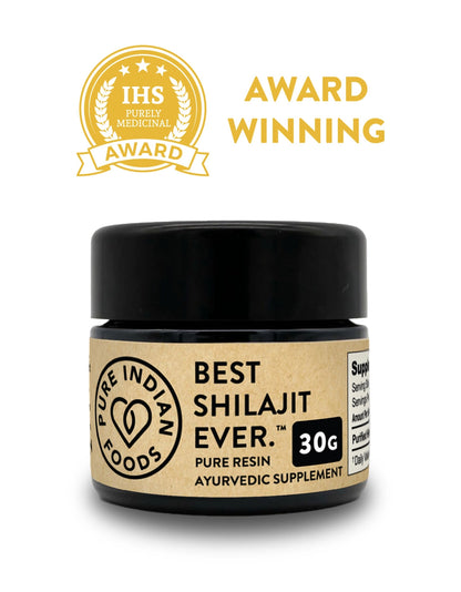 Authentic Shilajit resin supplement in 30g glass jar